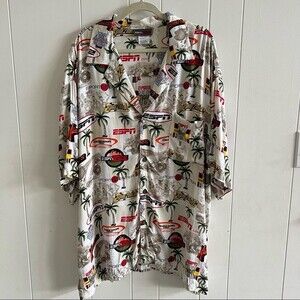 Vintage ESPN Zone button down Hawaiian shirt